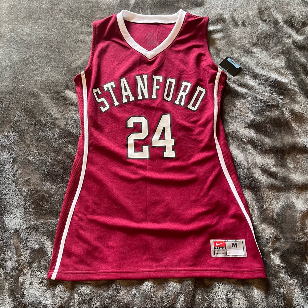 Stanford Cardinal Basketball Jersey Women's Medium Maroon Nike Dri-Fit NWT